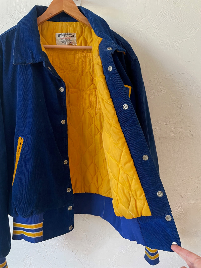 Vintage Montgomery Hockey Corduroy Letterman Jacket L/XL - We Thieves