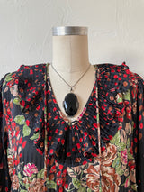 Vintage Diane Freis Roses & Polka Dots Novelty Blouse M - We Thieves