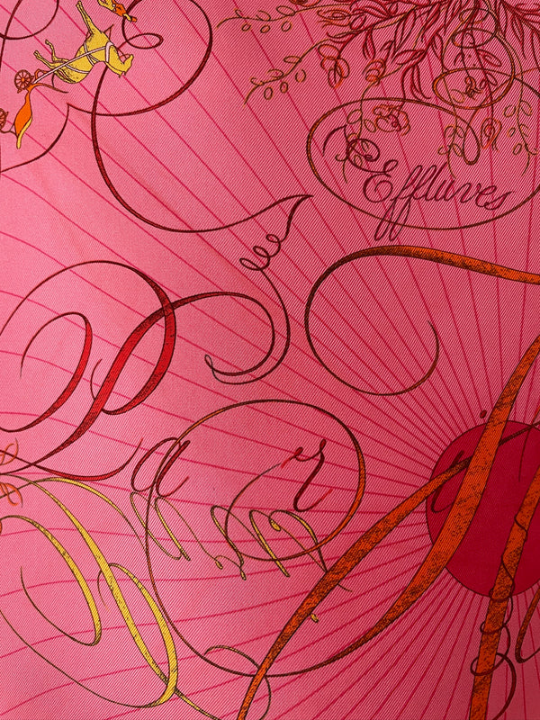 Vintage Hermes Fuschia Pink Effluves Silk Scarf - We Thieves