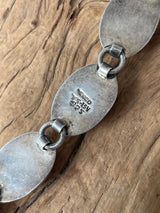 Vintage Mexican Artisan Made Multistone Sterling Silver Bracelet - We Thieves