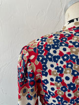1960s Flower Power Blouse M