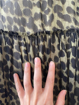 Vintage Isabel Marant Étoile Green Cheetah Print Drop Waist Dress L/XL - We Thieves