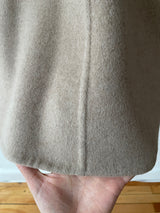 Vintage Akris Beige Cashmere A-Line Car Coat S