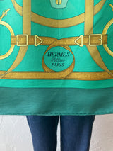Vintage Hermes "Eperon D'or Sellier" Silk Scarf - We Thieves