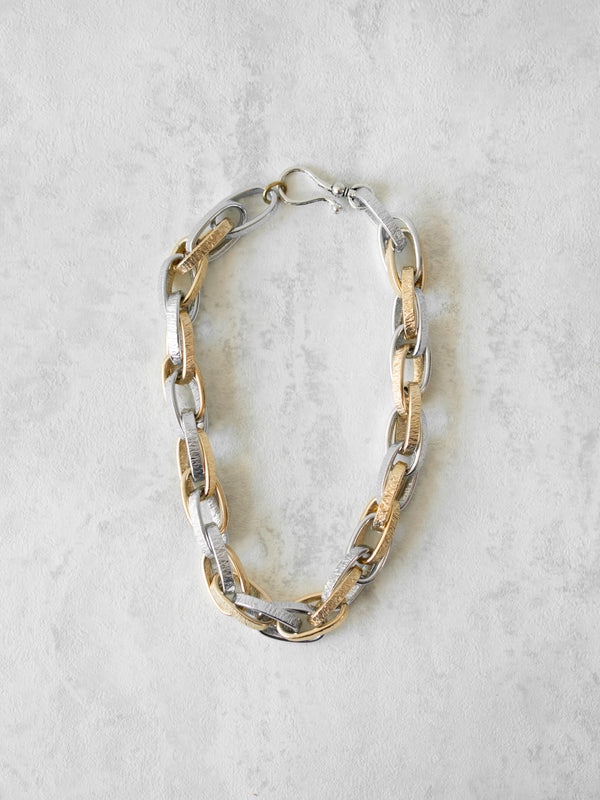 Vintage Mixed Metal Chainlink Choker - We Thieves
