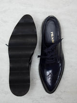 Vintage Prada Navy Leather Platform Oxford Brogues 8.5 - We Thieves