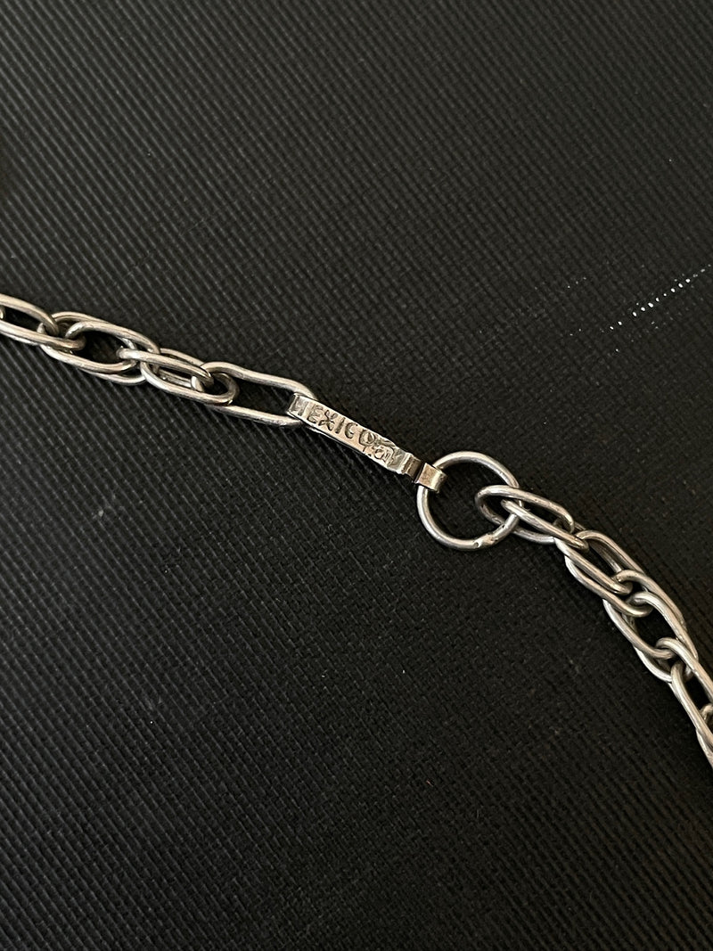 Vintage Antique Mexican Sterling Silver and Citrine Crusader's Cross Necklace - We Thieves