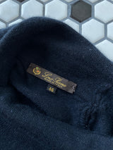 Vintage Loro Piana Navy Cashmere Turtleneck Sweater Size IT 46 - We Thieves