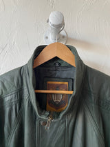 Vintage I.O.U. Long Green Leather Dolman Sleeve Coat M/L - We Thieves