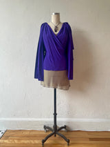 Vintage Robert Rodriguez Sleeveless Royal Purple Silk Fairy Top S/M - We Thieves