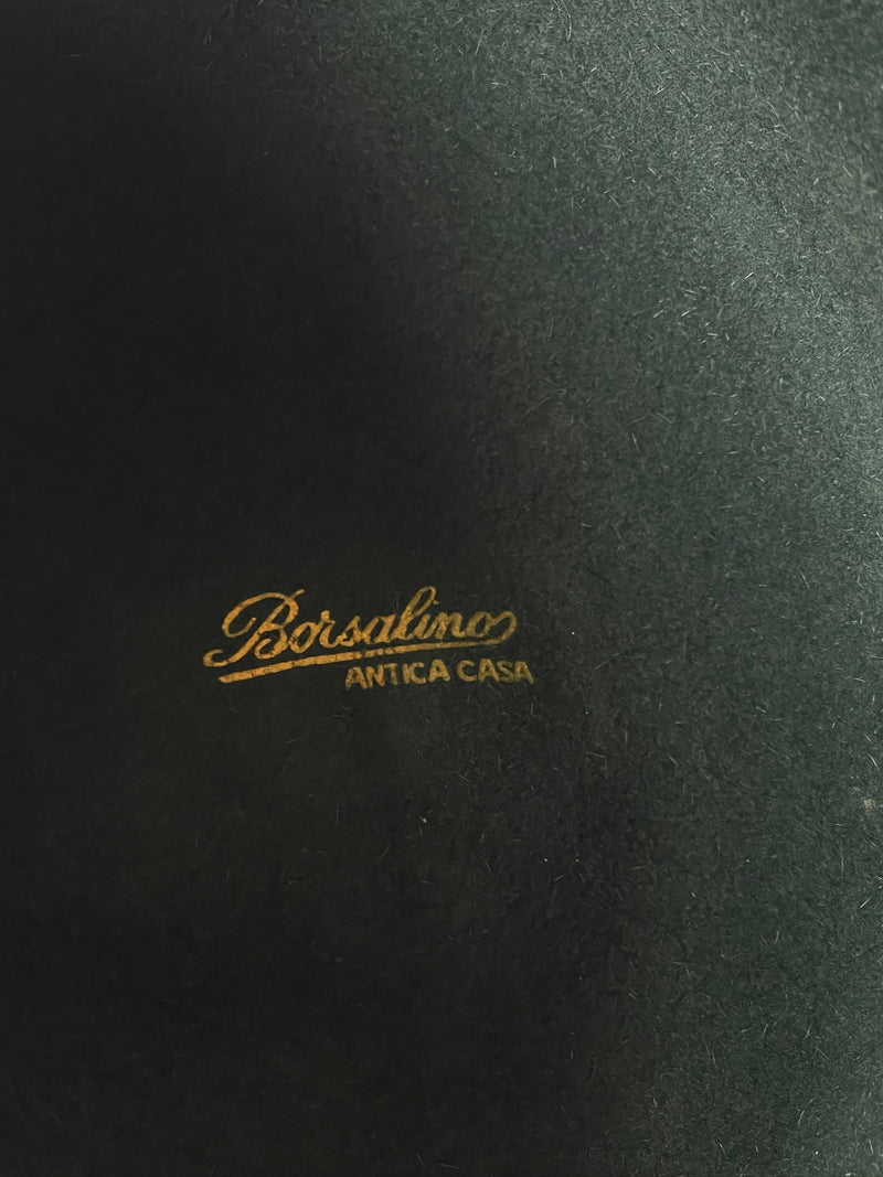 Vintage 60s/70s Borsalino Forest Green Brushed Wool Floppy Hat