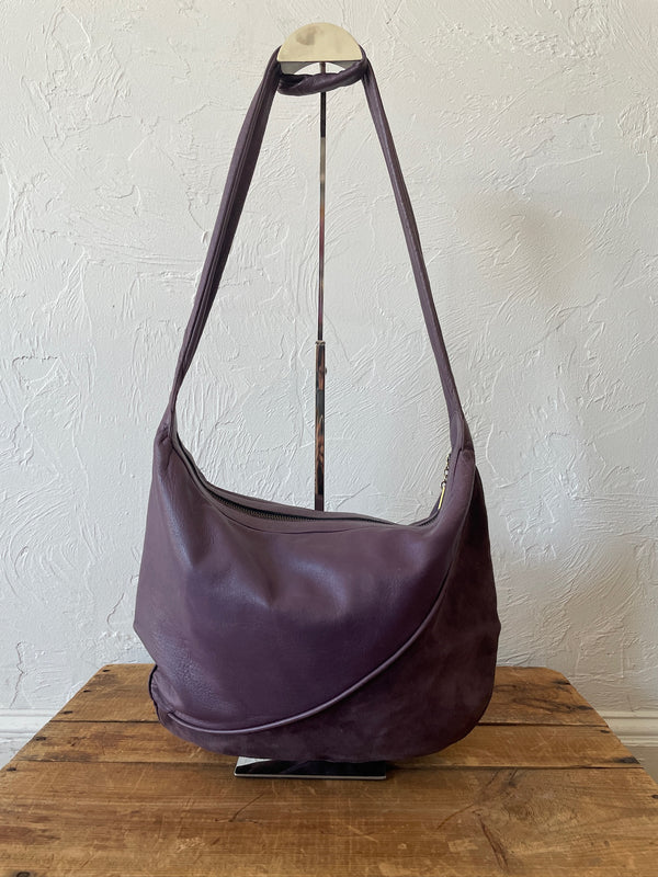 Vintage 1980s Ferragamo Eggplant Purple Leather Handbag - We Thieves