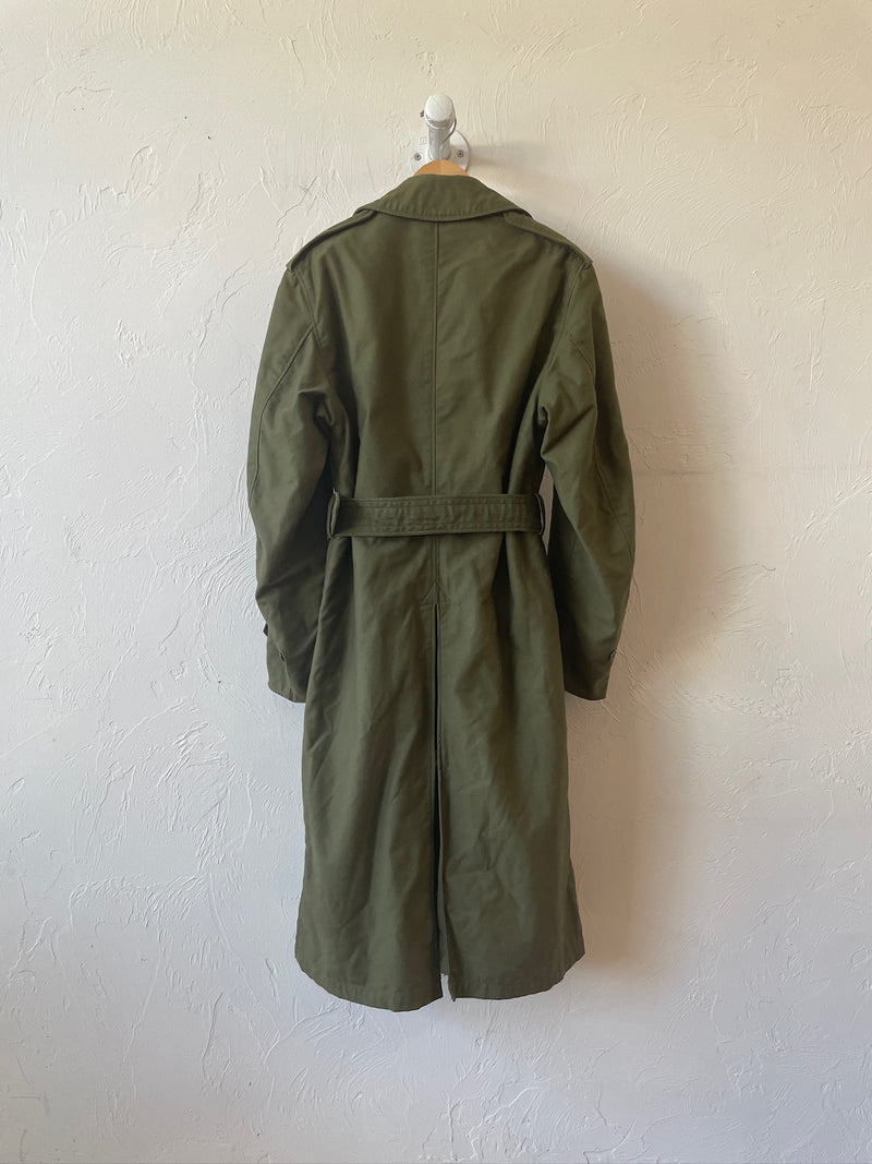 Vintage Military OG-107 Green Belted Trench Coat w/ Removable Lining S - We Thieves