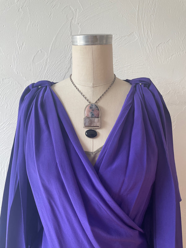 Vintage Robert Rodriguez Sleeveless Royal Purple Silk Fairy Top S/M - We Thieves