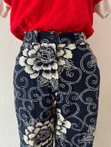 Vintage Kenzo Navy & White Floral Print Trouser XS/S - We Thieves