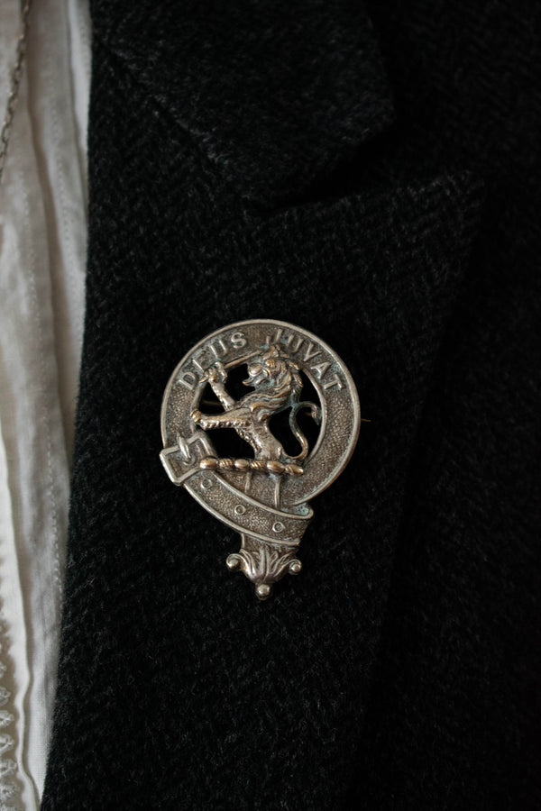 Vintage Scottish Macduff Clan Crest Sterling Pin - We Thieves