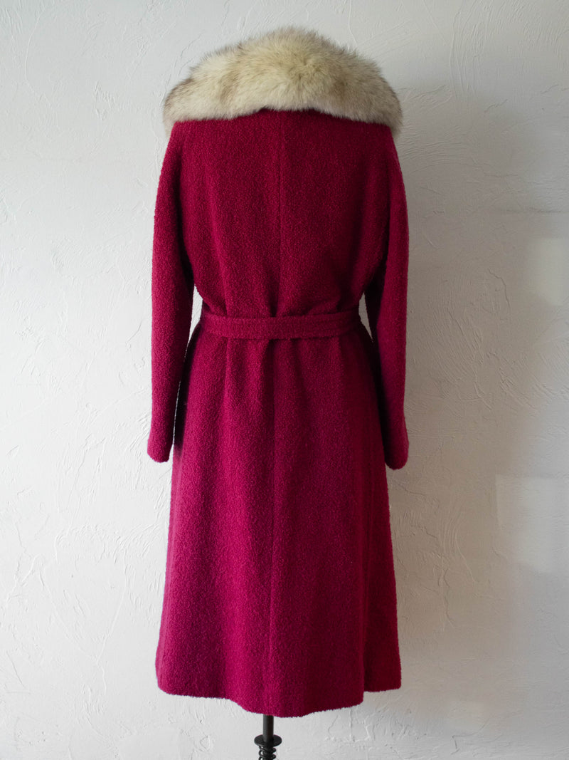 Vintage 90s Lane Bryant Cranberry Wool Coat L - We Thieves