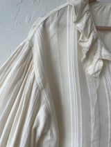 Vintage Philosophy Cream Peasant Blouse with Raw Hem S/M - We Thieves