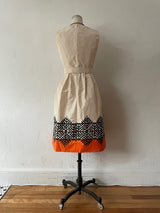 Vintage Oscar De La Renta Boutique Long Sleeve Silk Printed Midi Dress S/M - We Thieves