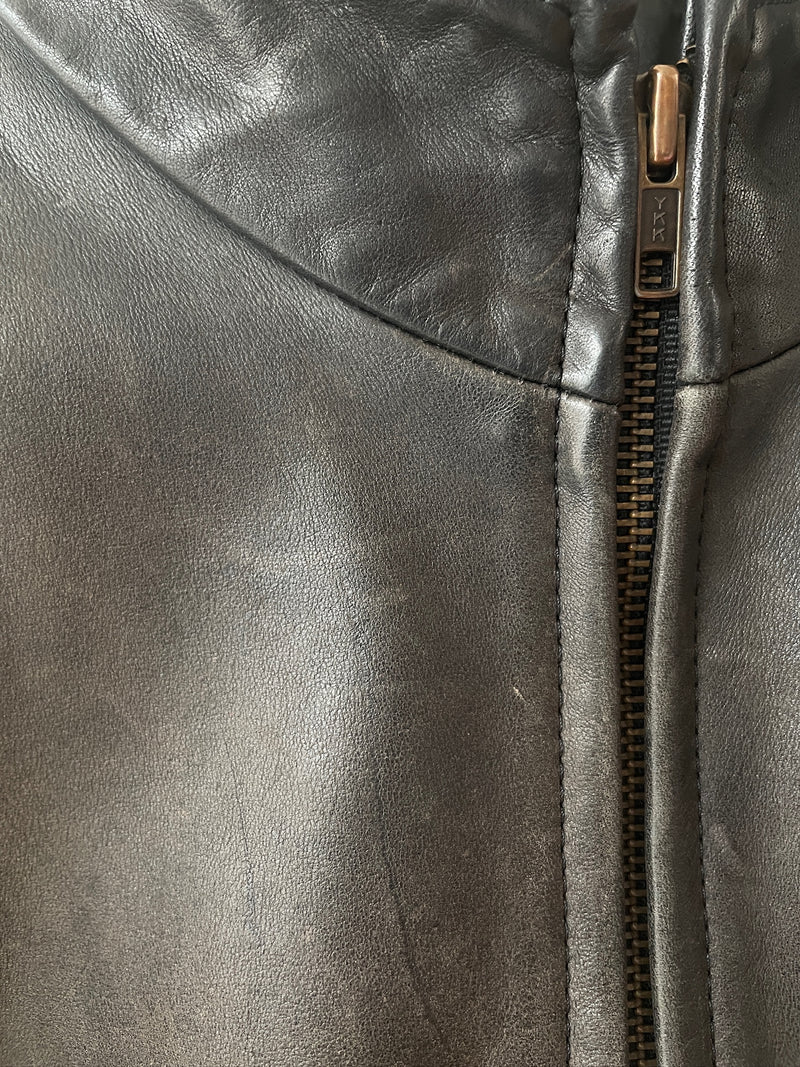 Vintage Fashions By Rose Dark Brown Leather & Suede Motorcycle Jacket M/L - We Thieves