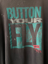 Vintage Levi's Charcoal Grey "Button Your Fly" Single Stitch T-Shirt XL - We Thieves