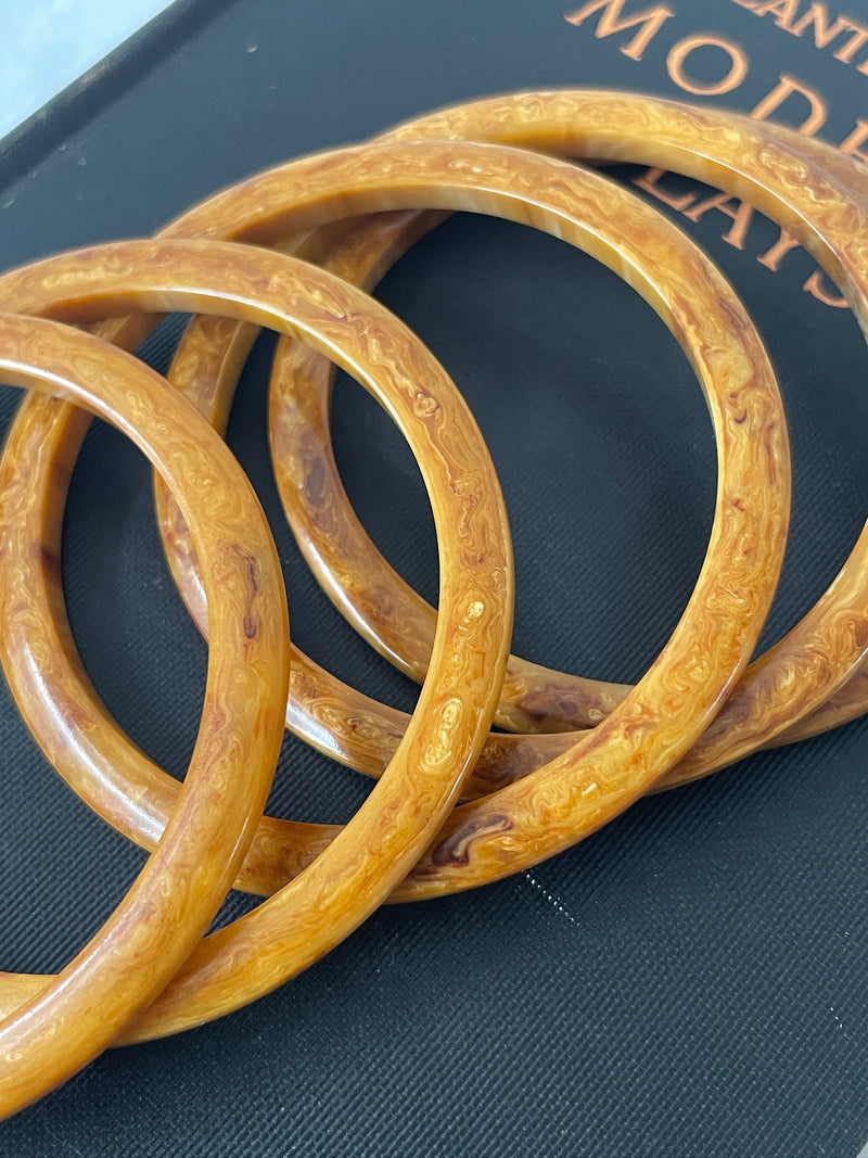 Vintage 30s/40s Set of 5 Golden Bakelite Bangles – We Thieves