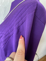 Vintage 1960/70s Purple Rayon Knit Blouse S