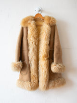 Vintage 1970s Butterscotch Shearling Penny Lane Afghan Coat XS/S - We Thieves