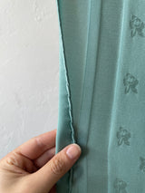 Vintage Fendi Aqua Blue Embossed Rose Print Silk Scarf AS-IS - We Thieves