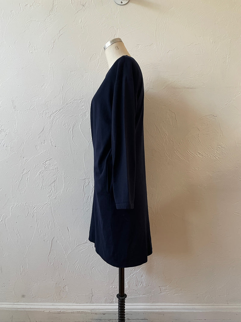 Vintage Comme Des Garçons Navy Wool Asymmetrical Cape/Dress M/L - We Thieves