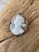 Antique Carved Messenger God Hermes Cameo Pin - We Thieves