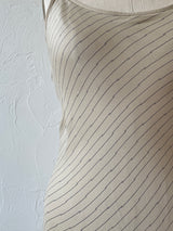 Vintage Armani Diagonal Stripe Bias Cut Midi Dress S - We Thieves