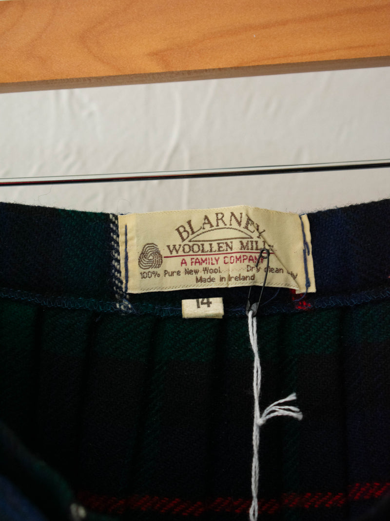 Vintage Blarney Irish Tartan Wool Kilt Skirt M - We Thieves