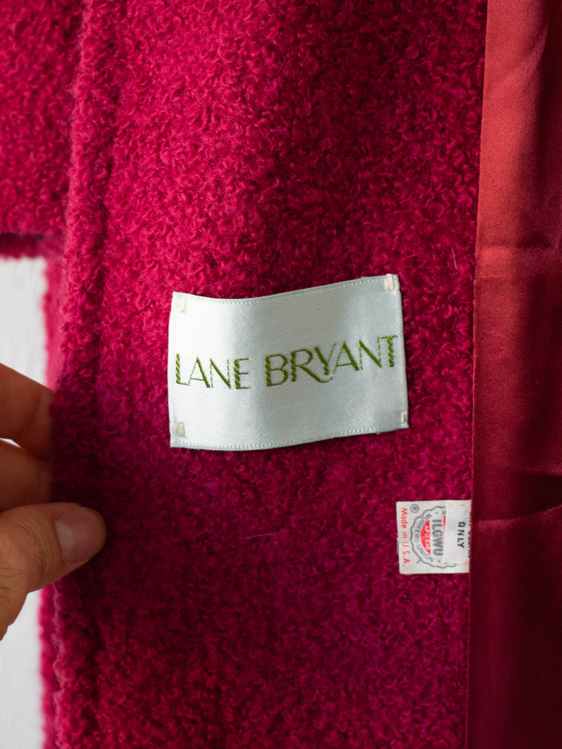 Vintage 90s Lane Bryant Cranberry Wool Coat L - We Thieves