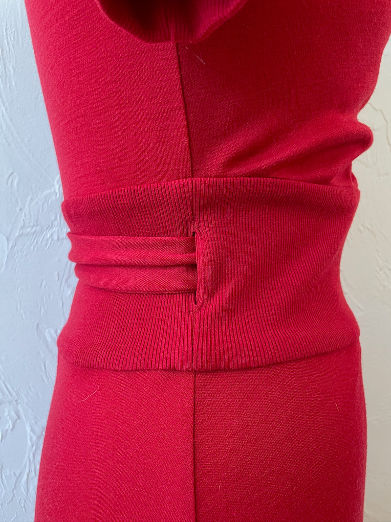 Vintage Diane Von Furstenburg Red Wool Wrap Dress S/M - We Thieves