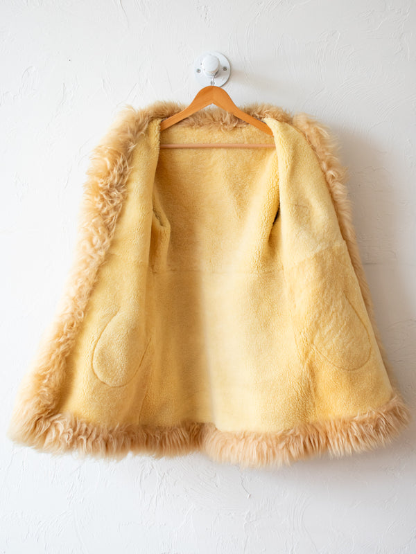 Vintage 1970s Butterscotch Shearling Penny Lane Afghan Coat XS/S - We Thieves