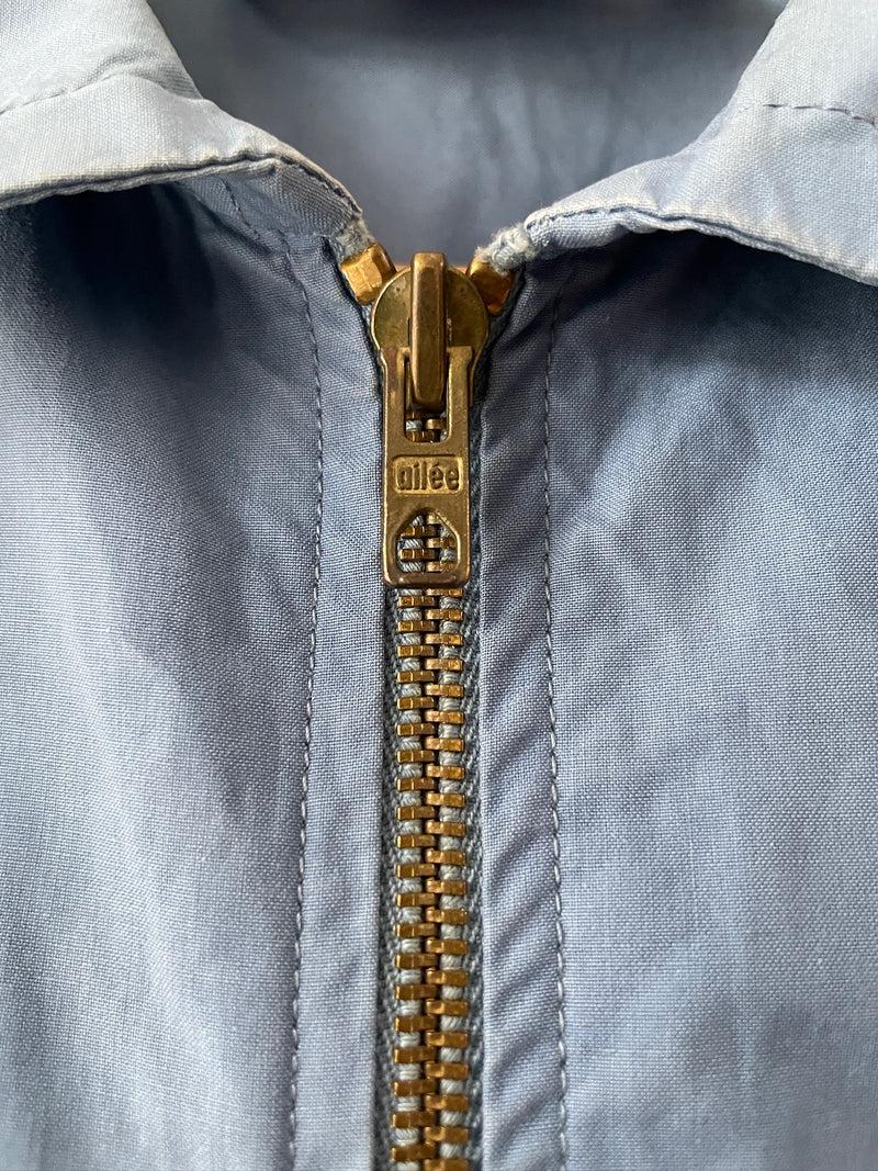 Vintage 80s Yves Saint Laurent Rive Gauche Lightweight Blue Jacket Jacket M (AS-IS)