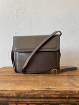 Vintage Ferragamo Taupe Leather Crossbody Handbag - We Thieves