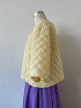Vintage 1960s Quilted Butter Yellow Capelet M/L - We Thieves