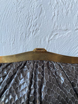 Vintage Judith Leiber Snakeskin Clutch Handbag on Chain