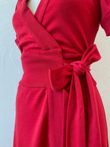 Vintage Diane Von Furstenburg Red Wool Wrap Dress S/M - We Thieves