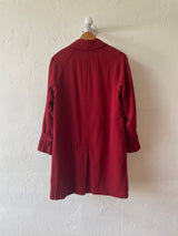 Vintage Burberry Red Wool Gabardine Car Coat/Trenchcoat S AS-IS - We Thieves