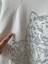 Vintage 70s/80s Three Tigers White Graphic Crewneck Sweatshirt S - We Thieves