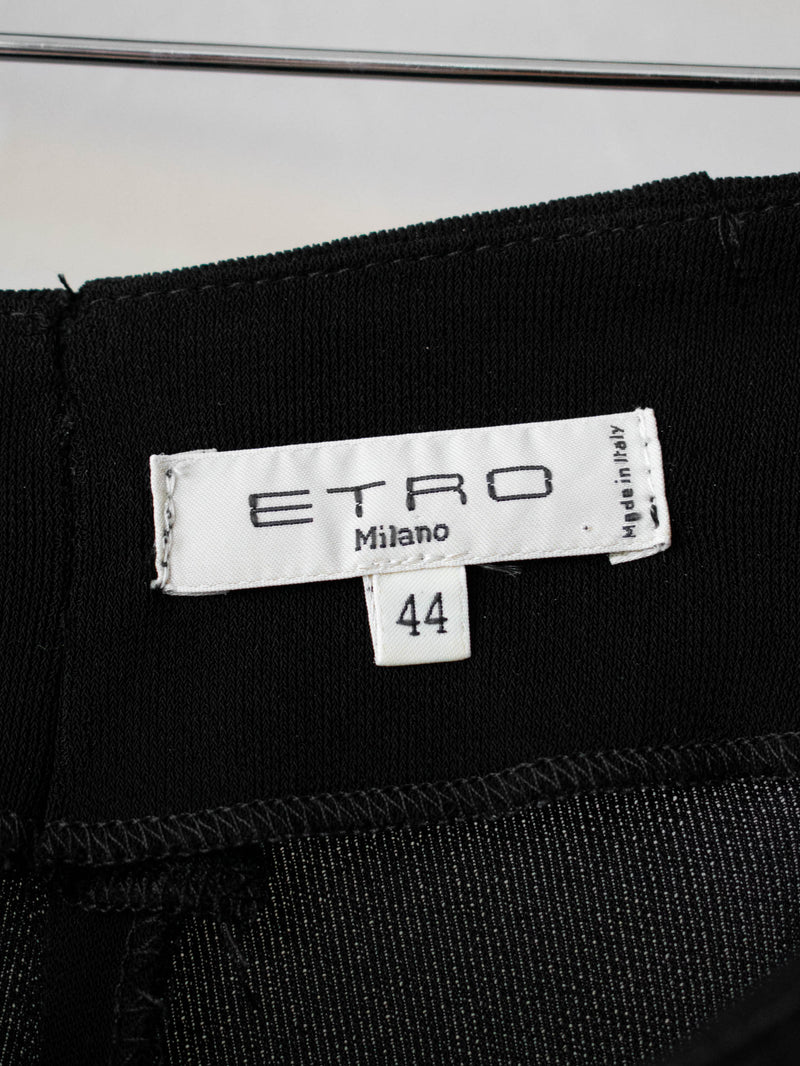 Vintage ETRO Black Slinky Viscose Trouser M - We Thieves