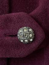Vintage 50s Lilli Ann Burgundy French Wool Coat L