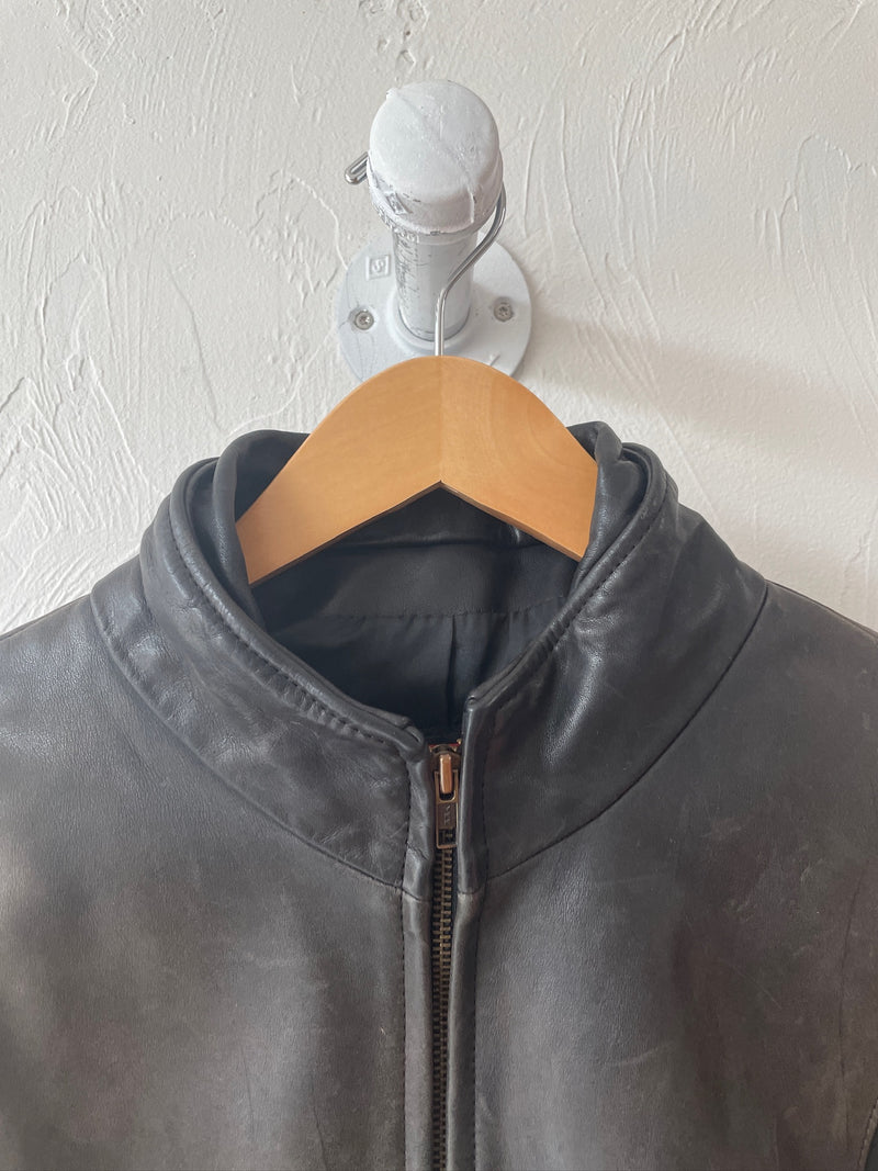 Vintage Fashions By Rose Dark Brown Leather & Suede Motorcycle Jacket M/L - We Thieves