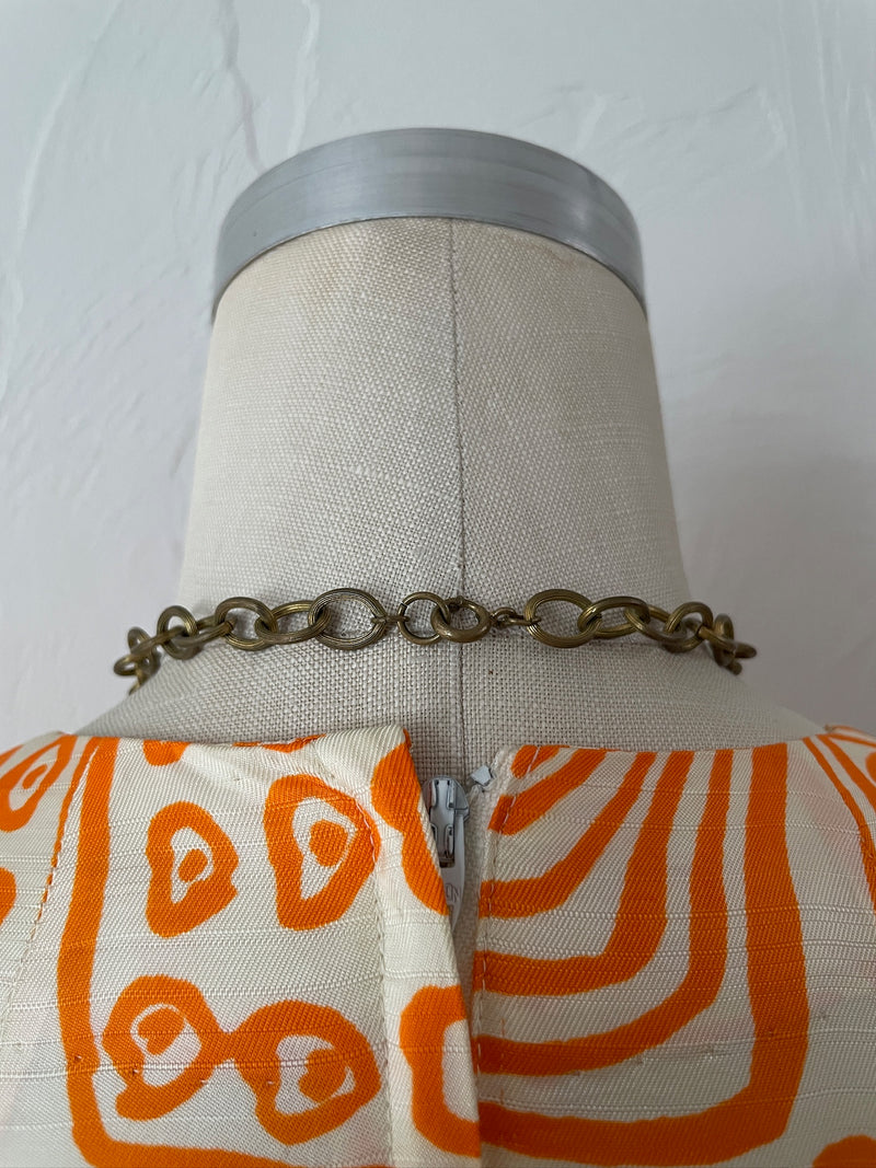 Vintage Brass Art Deco Chandelier Costume Necklace - We Thieves