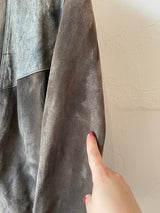 Vintage 1980s Wilson's Taupe Leather & Suede Jacket M/L