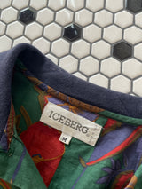 Vintage Iceberg Dark Green Tropical Woven Shirt M/L