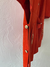 Vintage 1960s Orange Suede Cape S/M - We Thieves